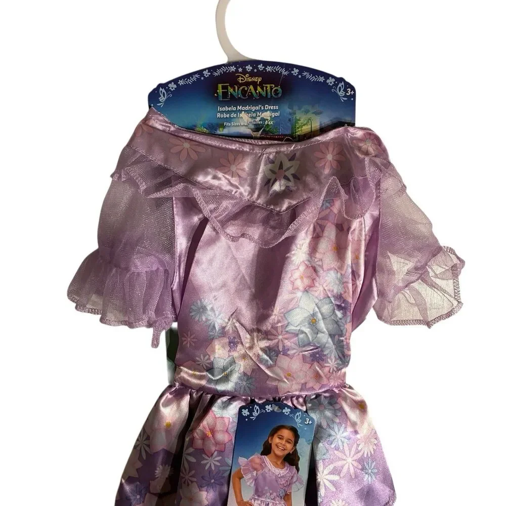 Disney Isabela Madrigal Dress Costume Size 4-6X. Floral. Shades Of Purple.